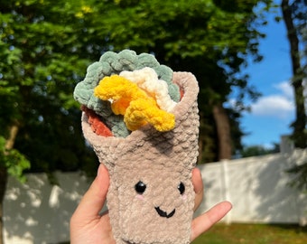 Crocheted Plush Burrito | Removable Pieces