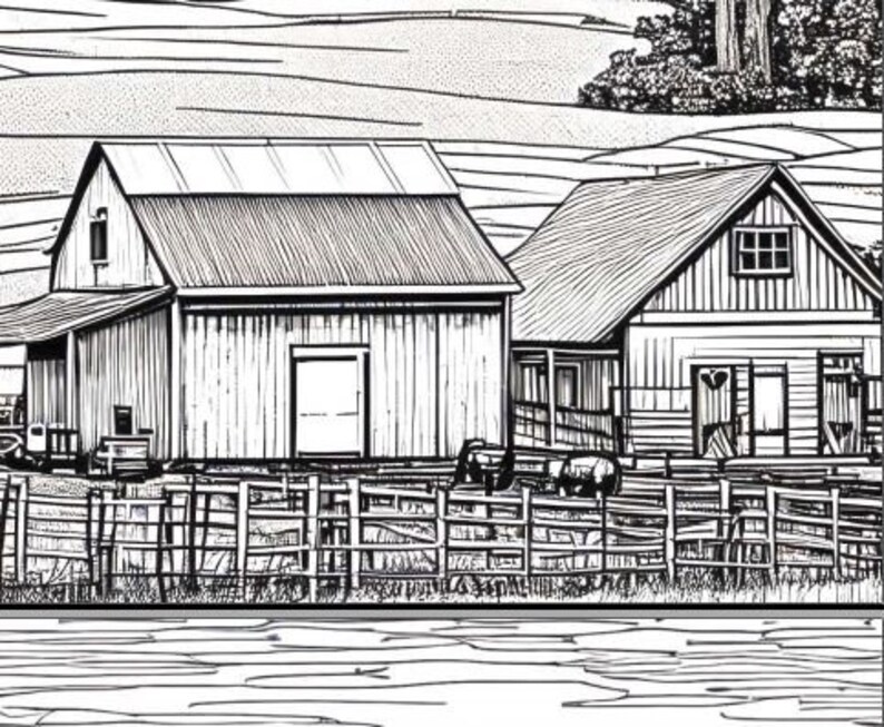 The Farming Palette: A Coloring Journey in the Countryside - Etsy