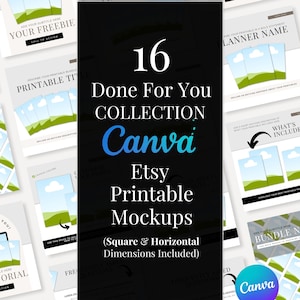 Square Etsy Mockup | Printable Mockup |Printable Bundle Mockup | Canva Mockup | Printable Planner Mockup | Social Media Mockup | Templates