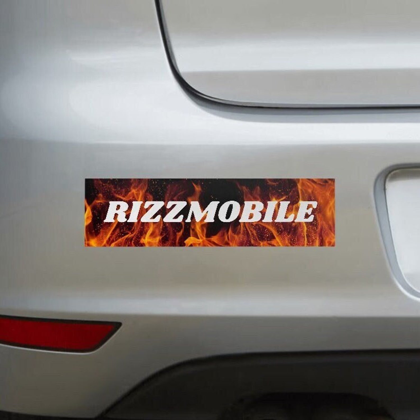 Rizzmobile Bumper Sticker, Funny Meme Sticker, Gen Z Gift, Queer Humor, Tiktok Slang Gift for