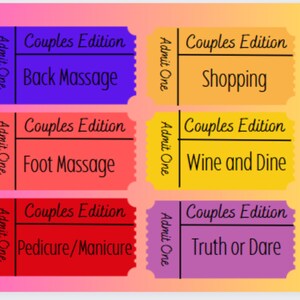 Custom couples love edition coupon printable template
