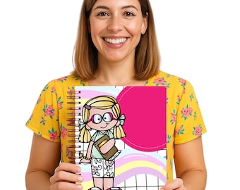 2025-2026 Teacher Agenda PDF Half-Office – Digital School Planner for Teachers, Organizer for 60 Students