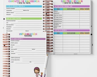 Medium Office Planner Teacher Pack – 3 PDFs of 218 pages (17x21.5 cm) – Teacher Log, Educator Diary and Incident Log