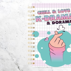 K-DRAMA Tracker Printable Media Carta | K-Drama Watch List & Episode Log | Digital K-Pop Series Organizer Planner