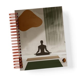 Dauerhafter täglicher Terminplaner für einen Yogalehrer, Teilzeit, nicht editierbares PDF, Kurse, Kunden und Finanzen, druckfertig