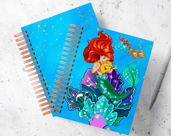 Ariel The Little Mermaid Daily Printable Agenda 2024 Half Letter