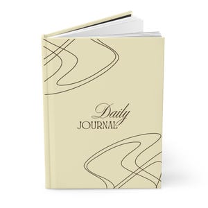 Daily Journal hardcover journal | minimalist cream cover, script typography