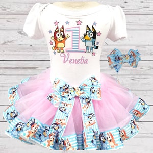 Bluey Tutu Outfit, Dog Birthday Outfit 