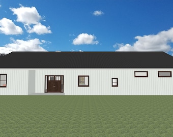 Planos de casas estilo Barndominium ~ Planos de cocinas grandes ~ Casas con espacios abiertos ~ Planos de Barndominium ~ Planos de casas de 4 habitaciones