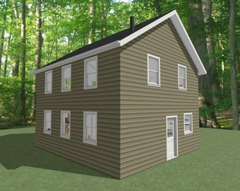 Cabin House Plans ~ Open Loft Plans ~ 3 Bed Loft ~ 1 Bathroom House Plan ~ Vacation House Plans ~ Cabin Plans