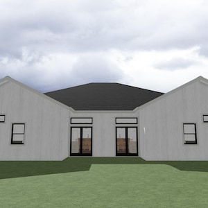 Duplex House Plans ~ Multi-Family Home Plans ~ Rental House Plans ~ Open Living Space Homes ~ 3 Bedroom House Plan ~ 2 Bathroom House Plan