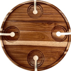 Teak, Round Boat Table Top for Drinks, Beverages and Snacks - Drink Table Top - Boat Table Top