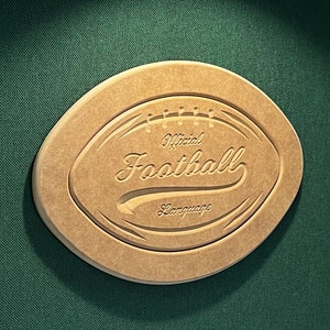 Signature Football Plaque, Pee Wee, Football, Carved Sign, Football Team, Achievement, Ball Player, Keepsake, Children & Adults, Autograph