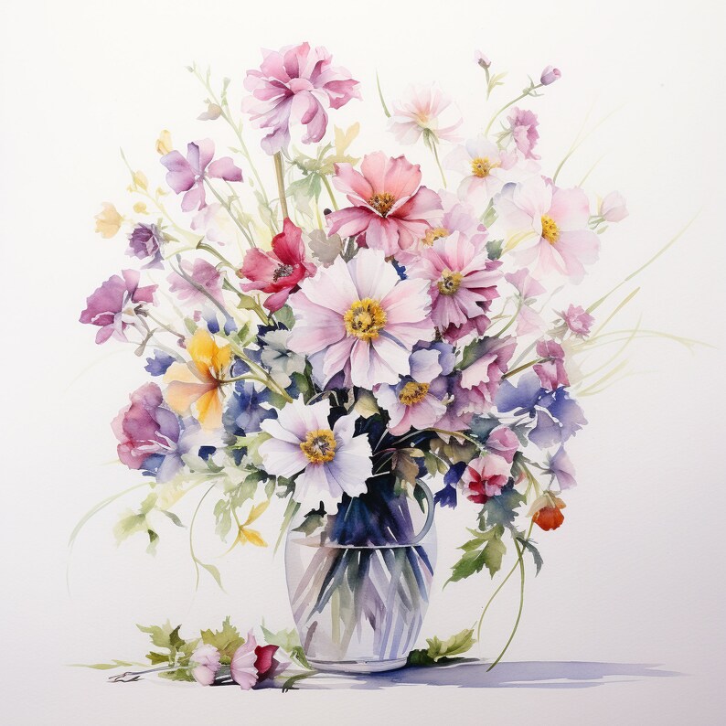 Elegant Vase of Flowers Clipart | 16 Premium Quality Images for Digital ...