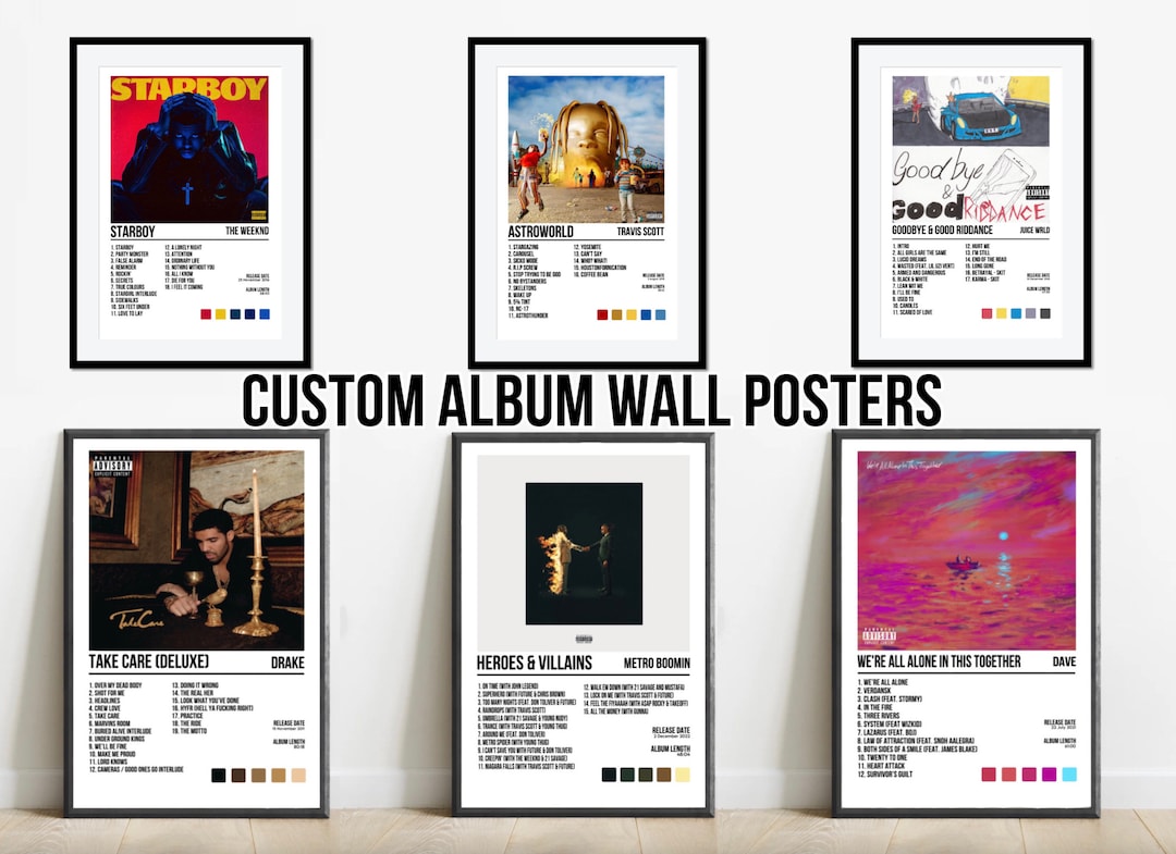Music Poster Custom Album Cover Poster, Perfect Minimalist Album Cover