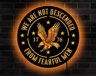 We Are Not Descated LED-Wanddekor: Buntstifter-Zeichen