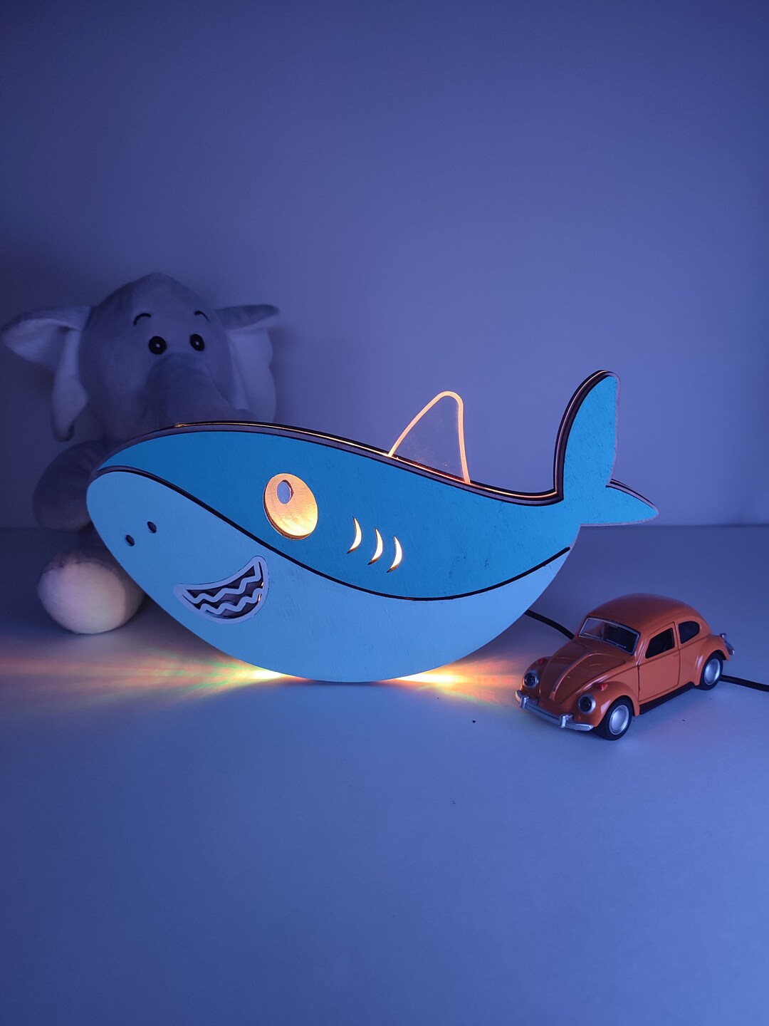 Baby Shark Night Light Baby Room Decor Kids Room Decor Etsy