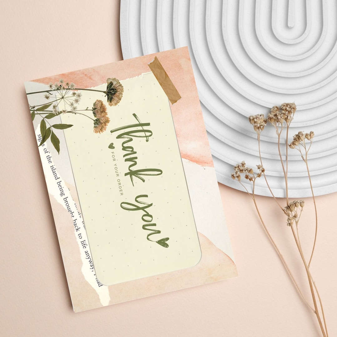 Small Thank You Cards Instant Download Appreciation Notes Cards for