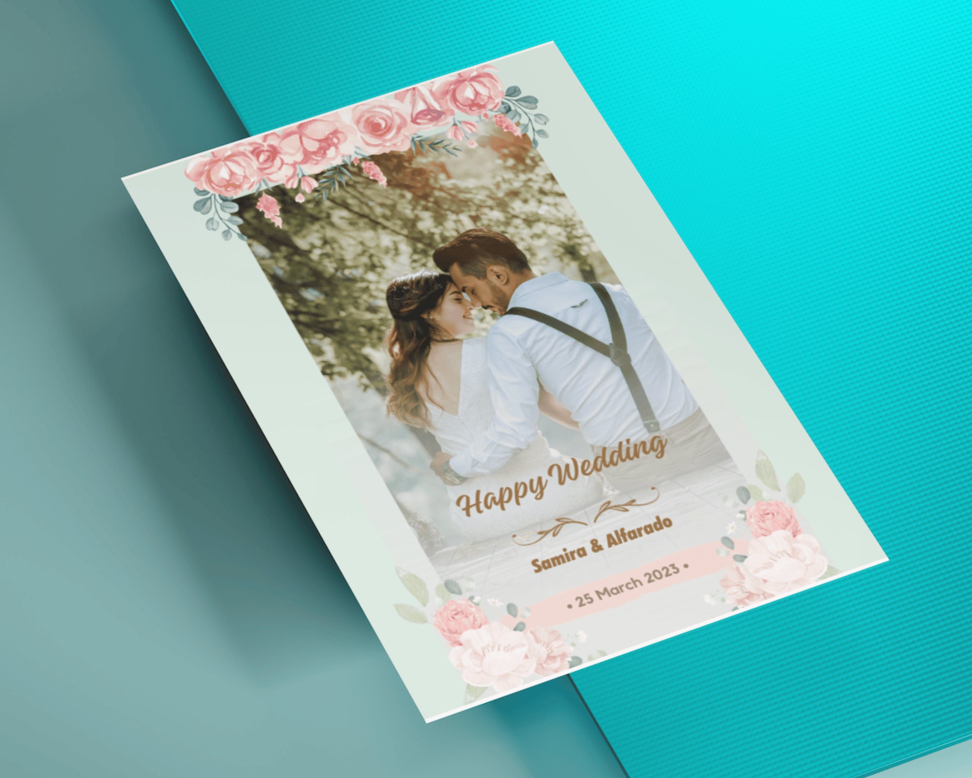 Printable Wedding Anniversary Template, Printable Editable Wedding ...