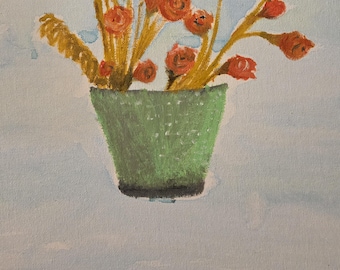 At Peace, Oil and Watercolor Painting by CMC