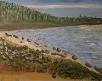 Northwest Florida Gulf Coast Scenery Acrylic Painting CMC