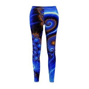 Blue Paisley Women&#39;s Cut & Sew Casual Leggings (AOP)