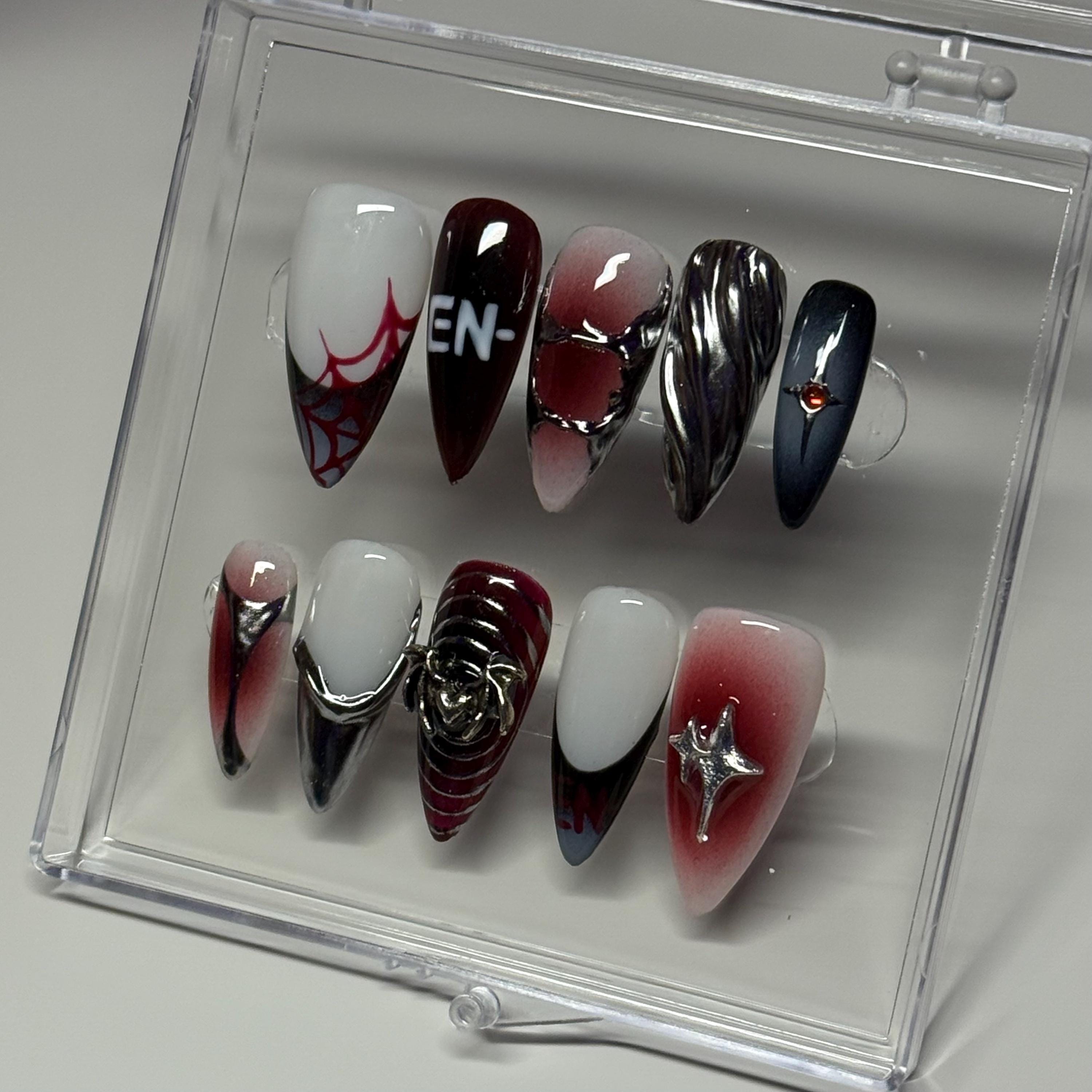 Enhypen Desire Unleash Concert Press on Nails: Vampire Kpop Dark