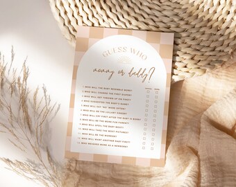 Modern Here Comes the Son Baby Shower Quiz
