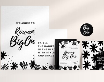 Notorious Kids Birthday Party Invite and Sign Set Template Download