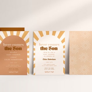 Here Comes the Son Baby Shower Invite Template Download