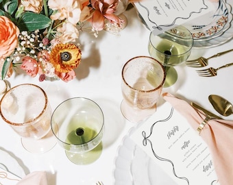 Romantic Bow Menu Template Downloads