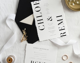 Chloe Invitation Set, Menu and Bar Sign Template Download