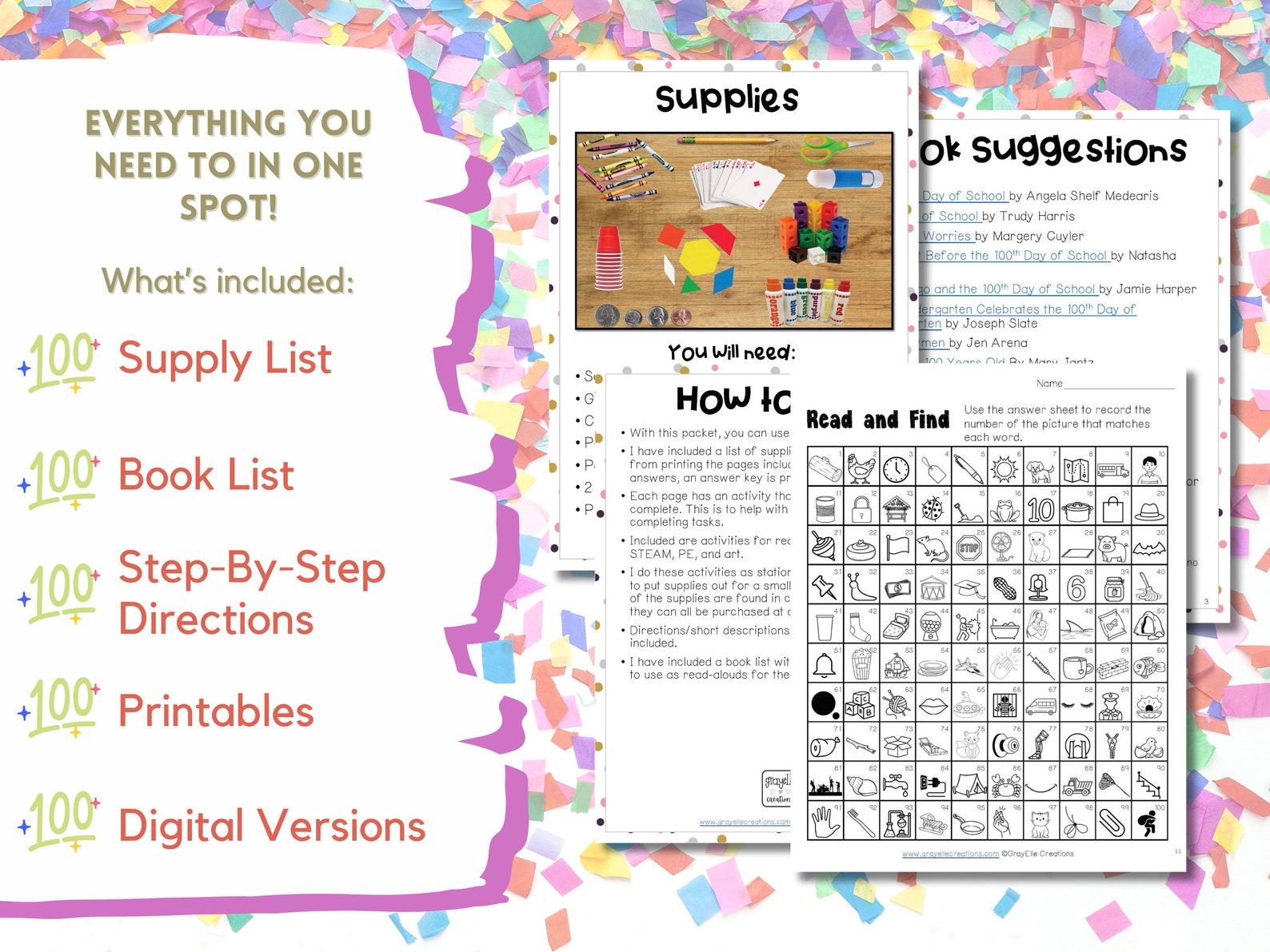 100th Day of School Activity Packet 100 Day Printables STEAM School ...
