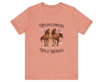 Wildblumen und wilde Pferde Lainey Wilson Country Music Song Unisex Jersey Kurzarm-T-Shirt