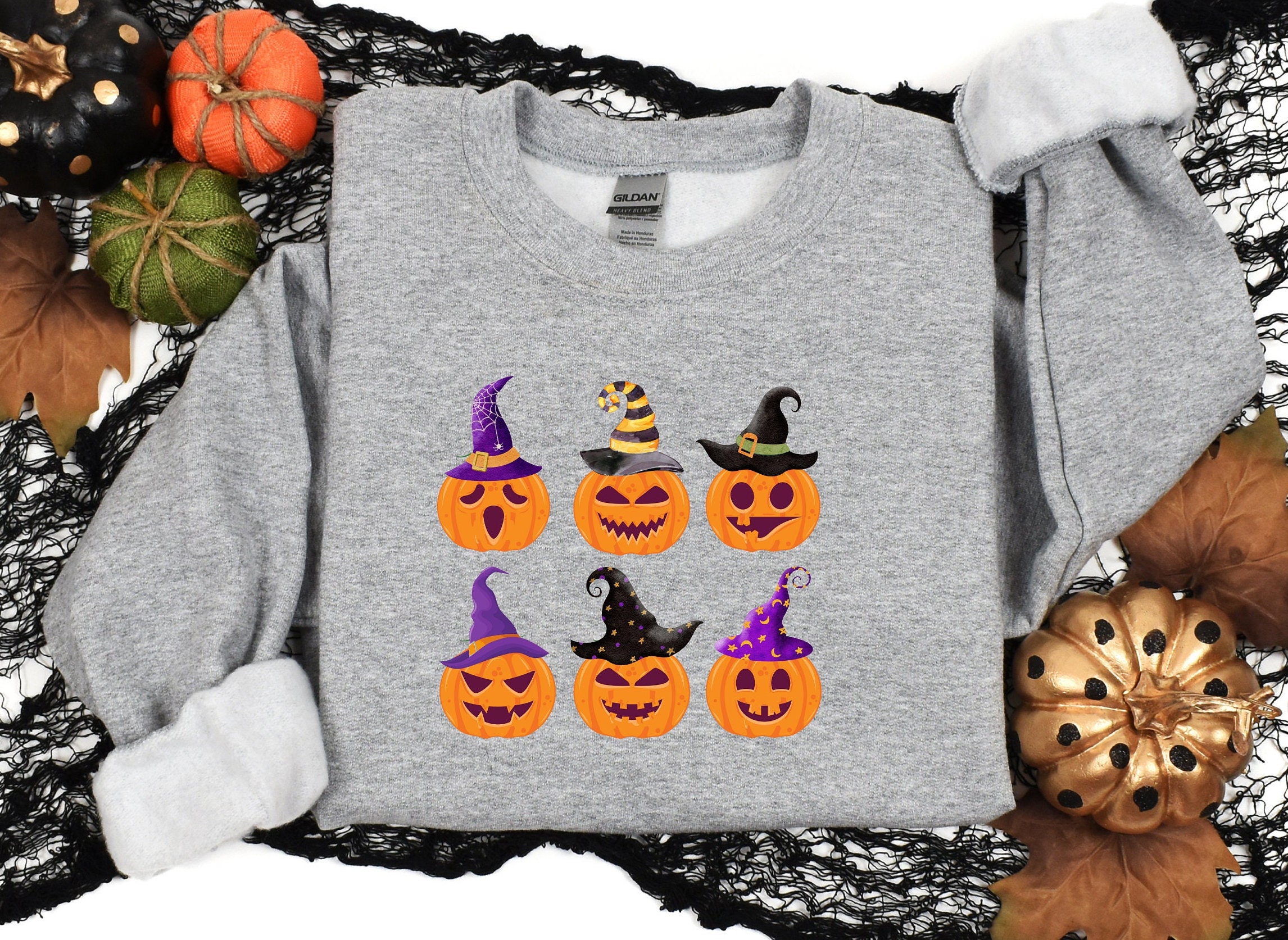 Halloween Witch Sequined Sweater Loose Casual Top