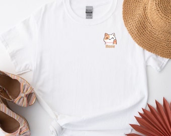 Meow Shirt Cute Cat Shirt Cat lover shirt Regalo para ella Cat shirt para mujer Cat Shirt Funny cat shirt Cat mom Shirt cat lady Camiseta unisex