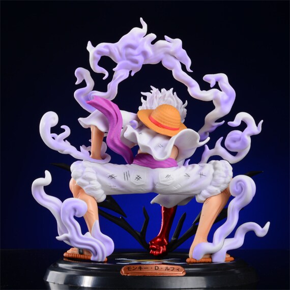 One Piece Figure Luffy Gear 5 Action Figure Sun God Luffy Nika PVC Action  Figurine Statue Quality Base Collectible Model Doll T(no box) (2) 