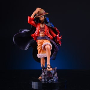 Anime One Piece Luffy's action Figure Toy Straw Hat Flag Pirate Toys Gift