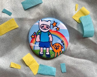 Adventure Time Cute Homemade 1.5" (37mm) Badges and Buttons