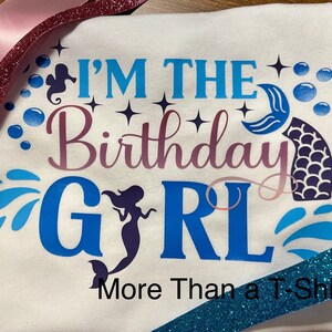 Birthday girls mermaid shirt, mermaid birthday shirt, under the sea colorful birthday shirt