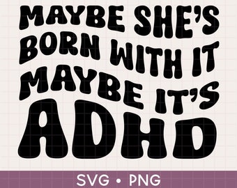 adhd svg, autism svg, neurodivergent svg, neurospicy svg, autismmedvetenhet svg, png, klippfil för Cricut silhuett