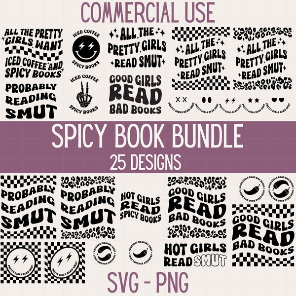 book club svg bundle, smut svg bundle, spicy books, reading, front back shirt, cricut cut file png, bookish svg, book lover svg, books