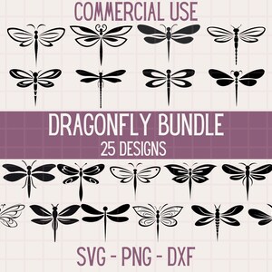 dragonfly svg bundle, dragonfly png, dragonflies, insect clip art, cutting file for cricut silhouette