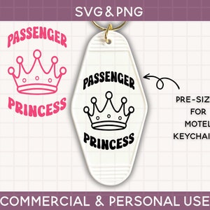 chaveiro de motel svg, chaveiro de princesa de passageiro Cut File For Cricut & Silhouette, Funny Quote Svg, Vintage Retro Keychain Svg, condução svg,