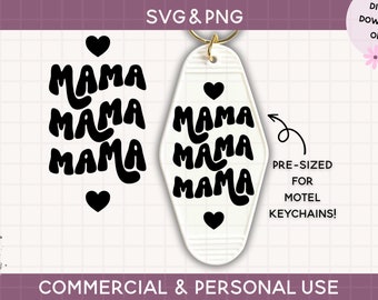 motel keychain svg, mom svg, mama svg, keychain Cut File For Cricut & Silhouette, Funny Quote Svg, Vintage Retro Keychain Svg