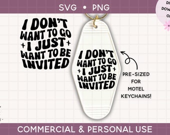 motel keychain svg, keychain Cut File For Cricut & Silhouette, Funny Quote Svg, Vintage Retro Keychain, friend gift, antisocial, homebody