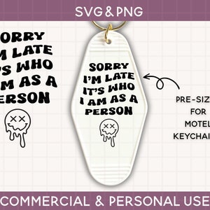 motel keychain svg, keychain Cut File For Cricut & Silhouette, Funny Quote Svg, Vintage Retro Keychain Svg, Svg For Keychain, late friend