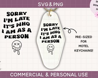 motel keychain svg, keychain Cut File For Cricut & Silhouette, Funny Quote Svg, Vintage Retro Keychain Svg, Svg For Keychain, late friend