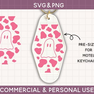 motel keychain svg, keychain Cut File For Cricut & Silhouette, Vintage Retro Keychain Svg, ghost svg, halloween svg, cowboy svg