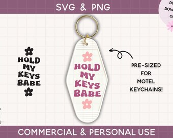 motel keychain svg, keychain Cut File For Cricut & Silhouette, Funny Quote Svg, Vintage Retro Keychain Svg, Svg For Keychain, Hold My Keys